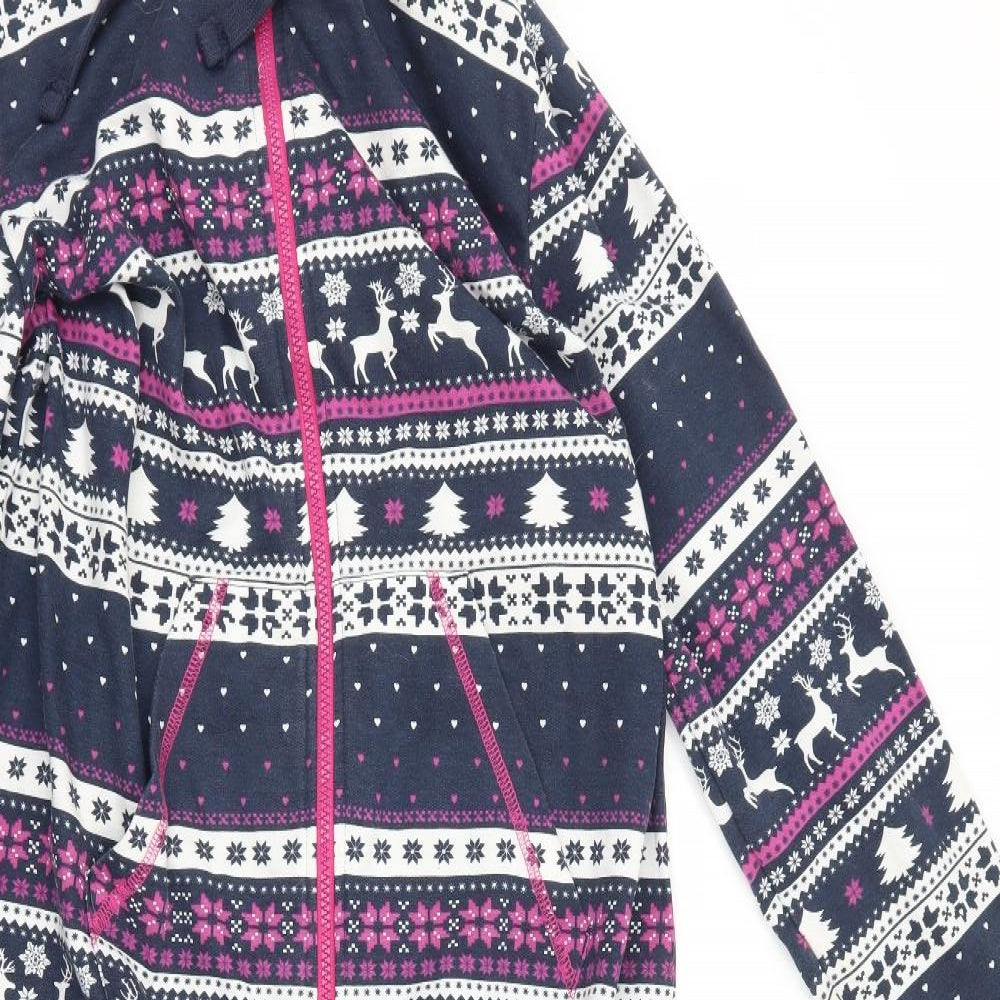 George Womens Blue Fair Isle  Top One Piece Size M
