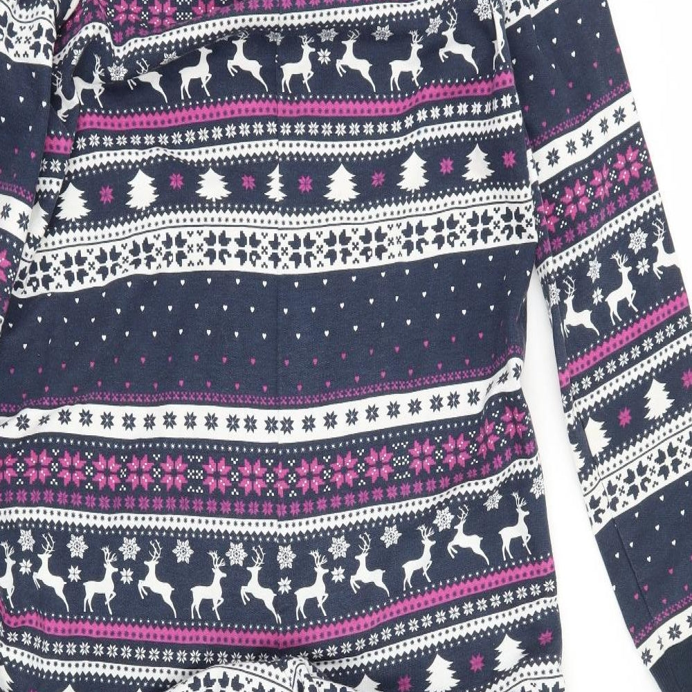 George Womens Blue Fair Isle  Top One Piece Size M