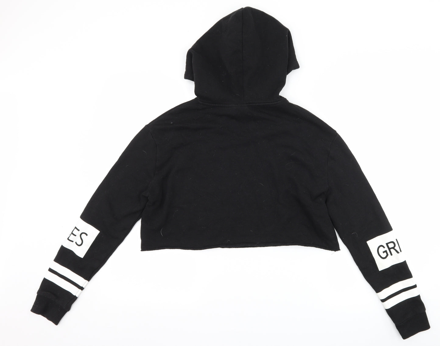 H&M Womens Black   Pullover Hoodie Size S  - Slogan