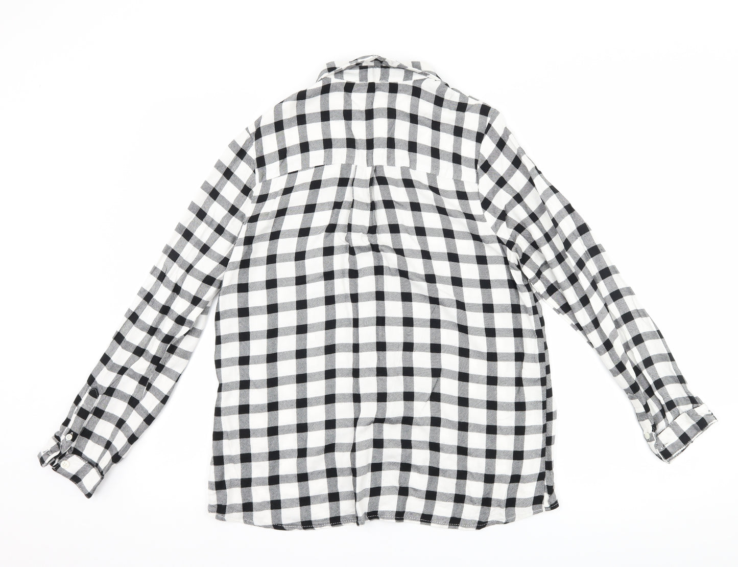 Papaya Womens Black Check  Basic Button-Up Size 10