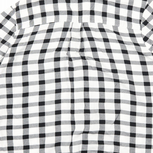 Papaya Womens Black Check  Basic Button-Up Size 10