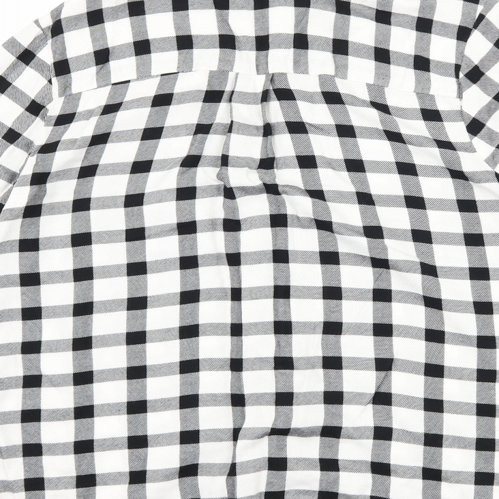 Papaya Womens Black Check  Basic Button-Up Size 10