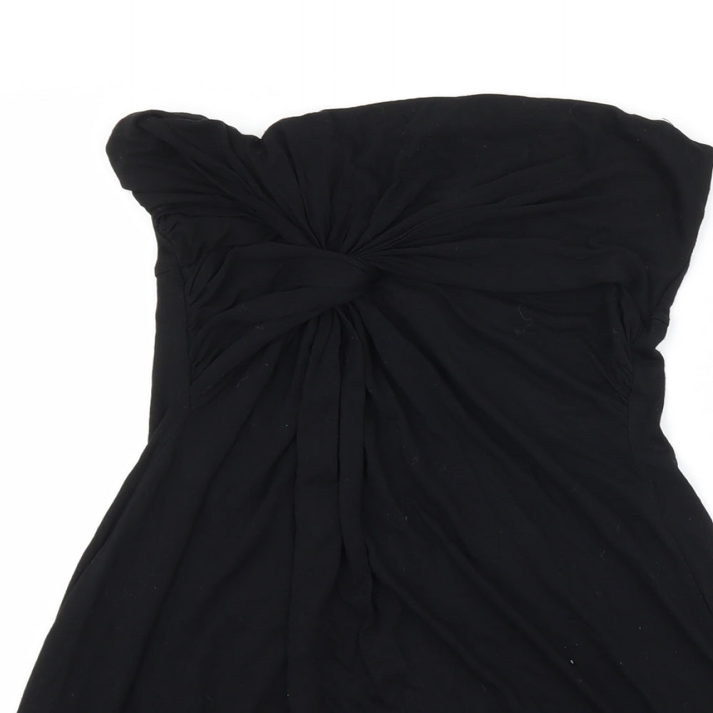 NEXT Womens Black   Basic T-Shirt Size 12  - Boob Tube