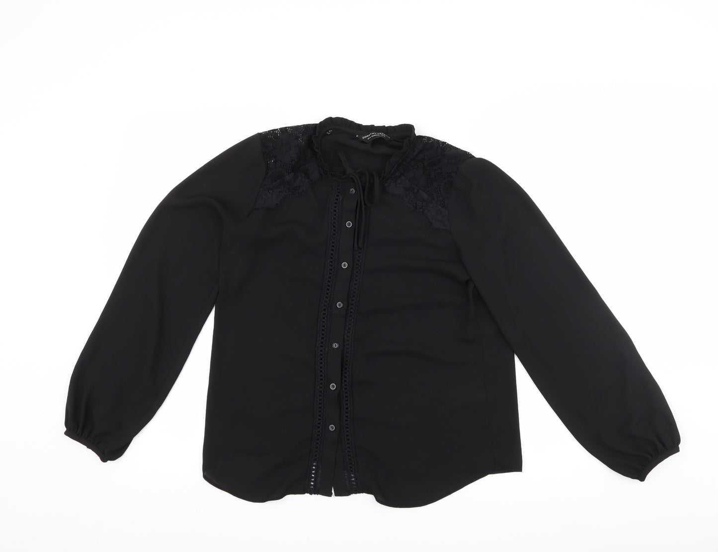 Dorothy Perkins Womens Black   Basic Button-Up Size 12