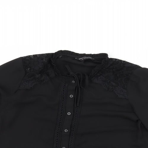Dorothy Perkins Womens Black   Basic Button-Up Size 12