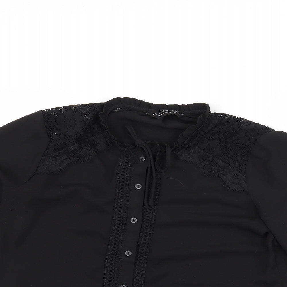 Dorothy Perkins Womens Black   Basic Button-Up Size 12