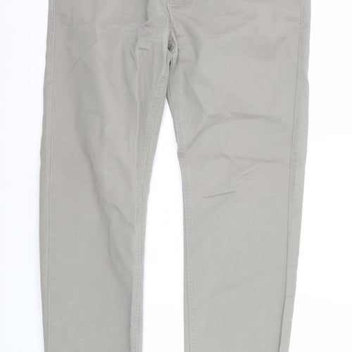 F&F Mens Grey   Chino Trousers Size 32 L32 in