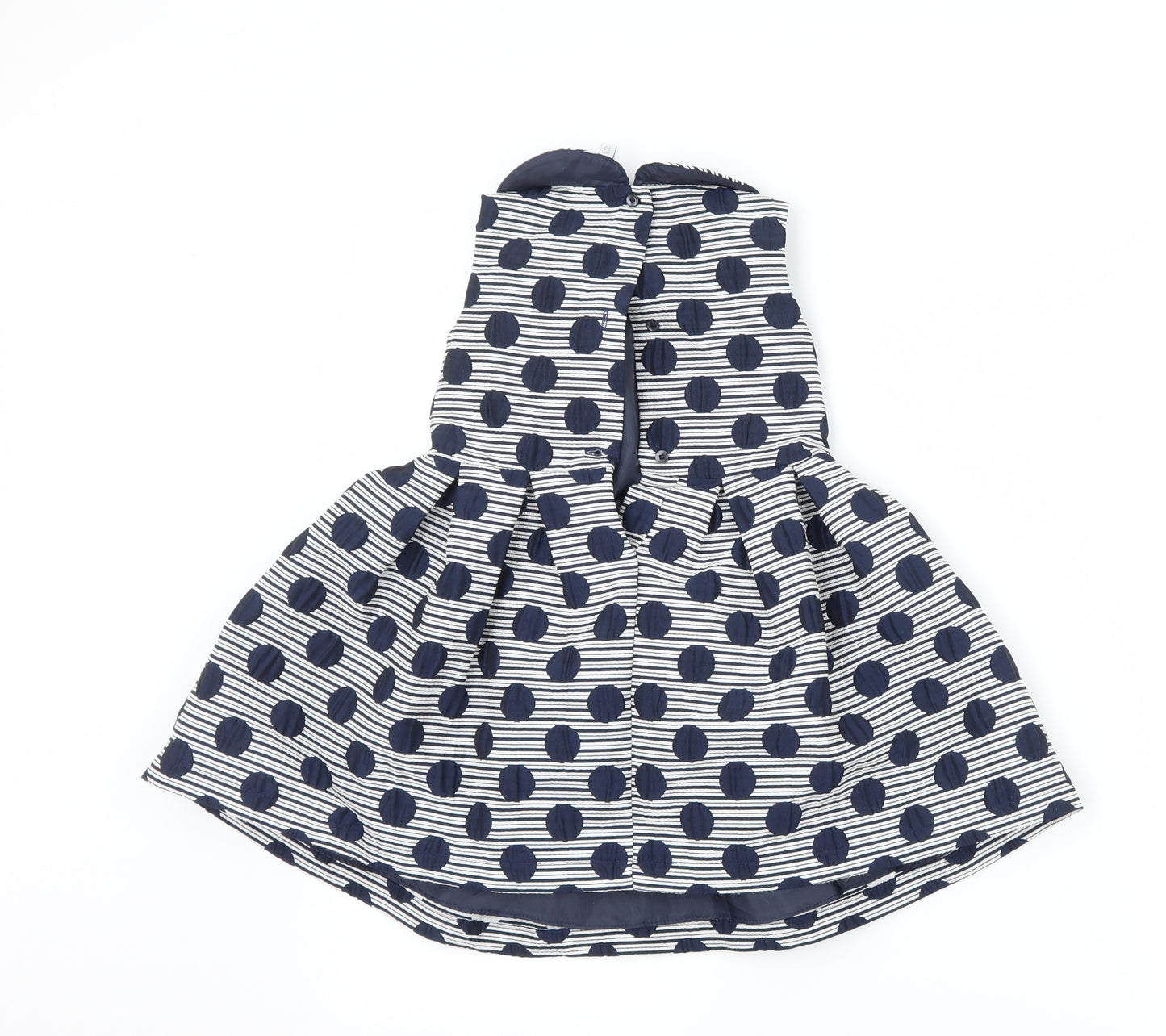 Jasper Conran Girls Blue Polka Dot  Fit & Flare  Size 2-3 Years