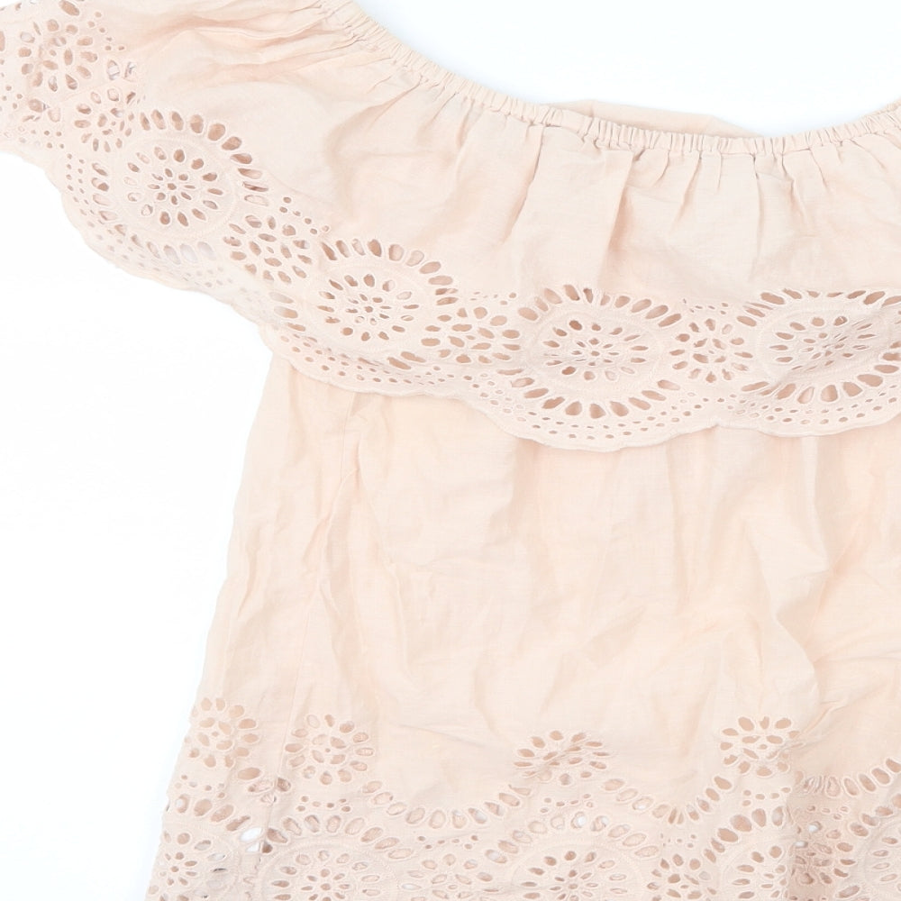 Miss Selfridge Womens Pink   Basic Blouse Size 6