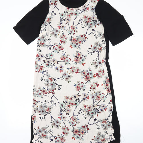 Zara Womens Black Floral  Shift  Size S