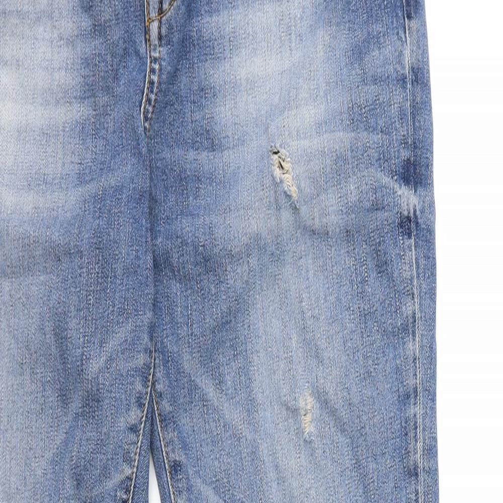 Zara Womens Blue  Denim Straight Jeans Size 32 in L29 in