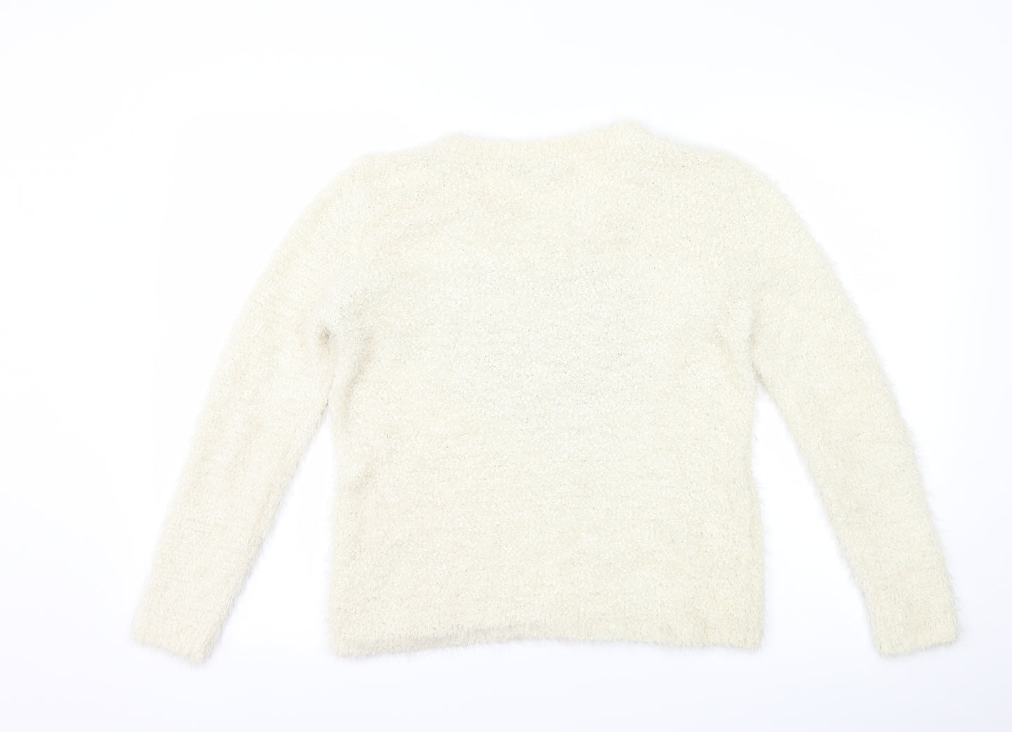 F&F Womens Ivory   Pullover Jumper Size 10  - Love heart