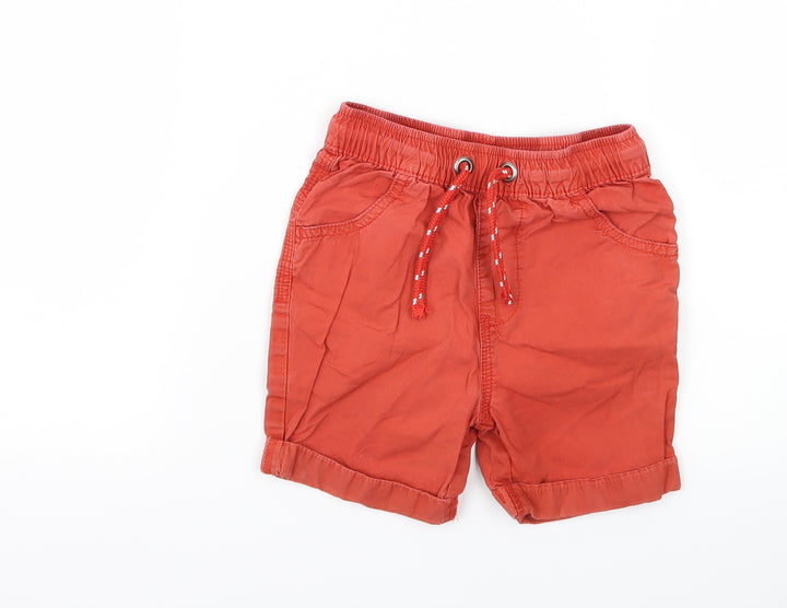 George Boys Red Cargo Shorts Size 2-3 Years