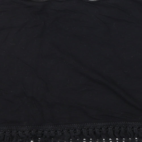 New Look Girls Black   Cropped T-Shirt Size 12-13 Years  - slogan