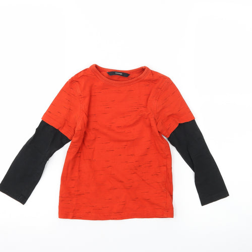George Boys Red  Jersey Basic T-Shirt Size 3-4 Years