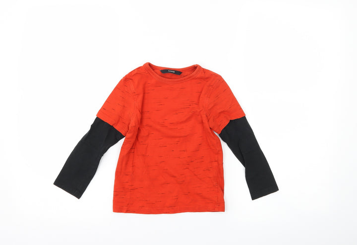 George Boys Red Jersey Basic T-Shirt Size 3-4 Years