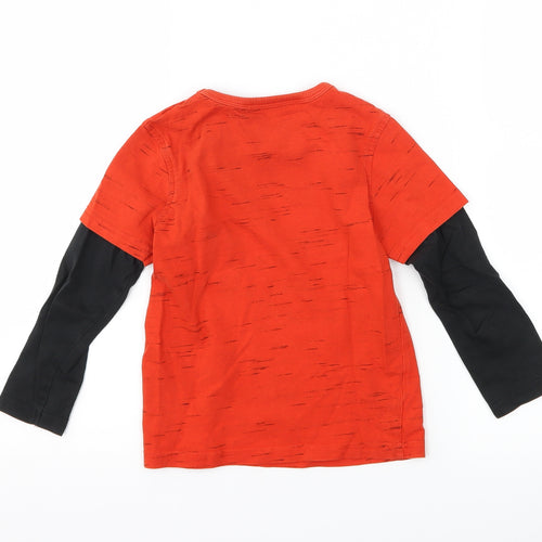 George Boys Red  Jersey Basic T-Shirt Size 3-4 Years