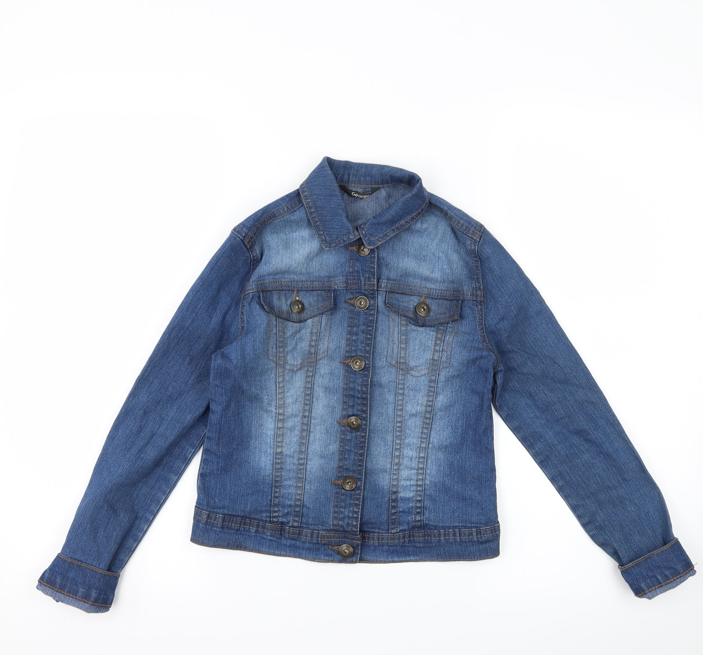 George Girls Blue  Denim Jacket  Size 9-10 Years