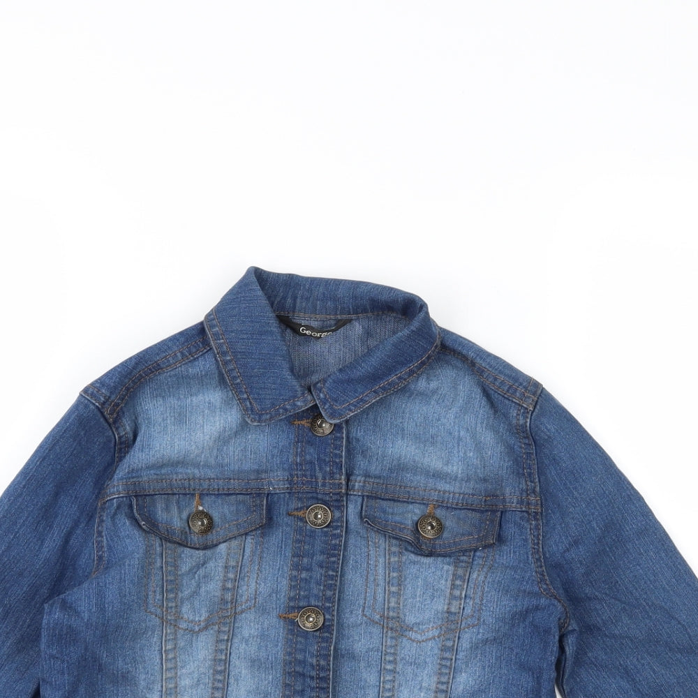 George Girls Blue  Denim Jacket  Size 9-10 Years