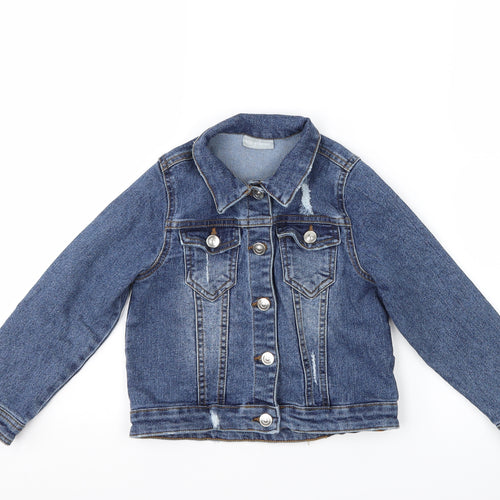 Matalan Girls Blue  Denim Jacket  Size 5 Years