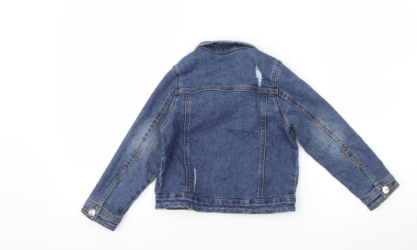 Matalan Girls Blue  Denim Jacket  Size 5 Years