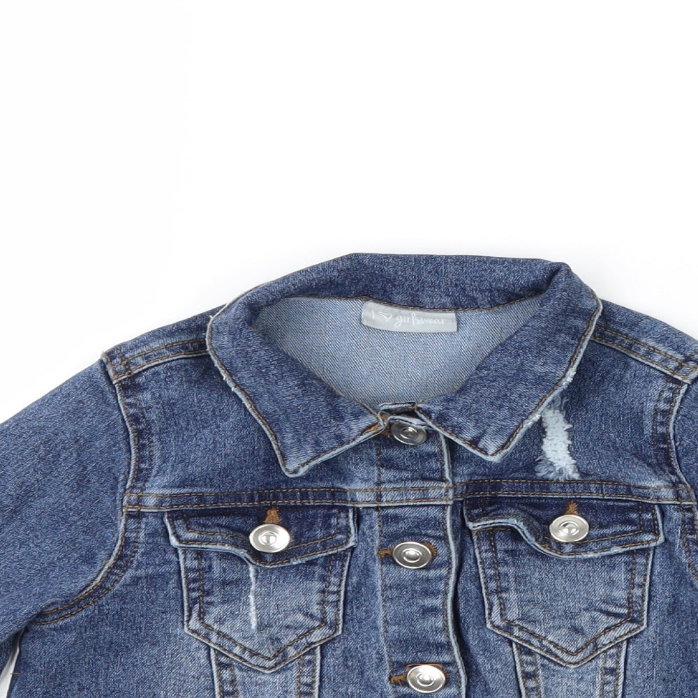 Matalan Girls Blue  Denim Jacket  Size 5 Years