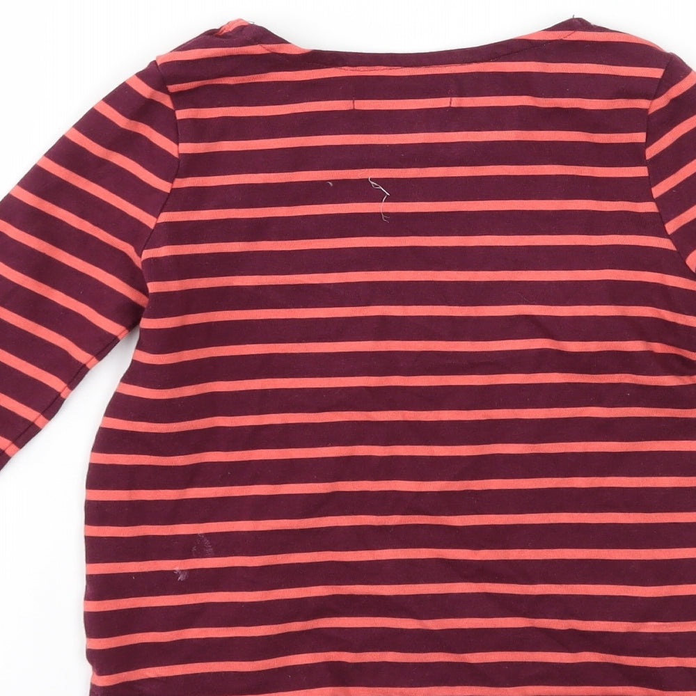 Jasper Conran Girls Purple Striped  Basic T-Shirt Size 4-5 Years