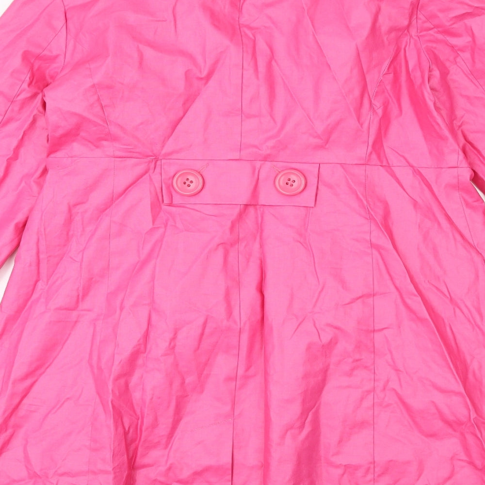 Fenn Wright Manson Womens Pink   Trench Coat Coat Size 14