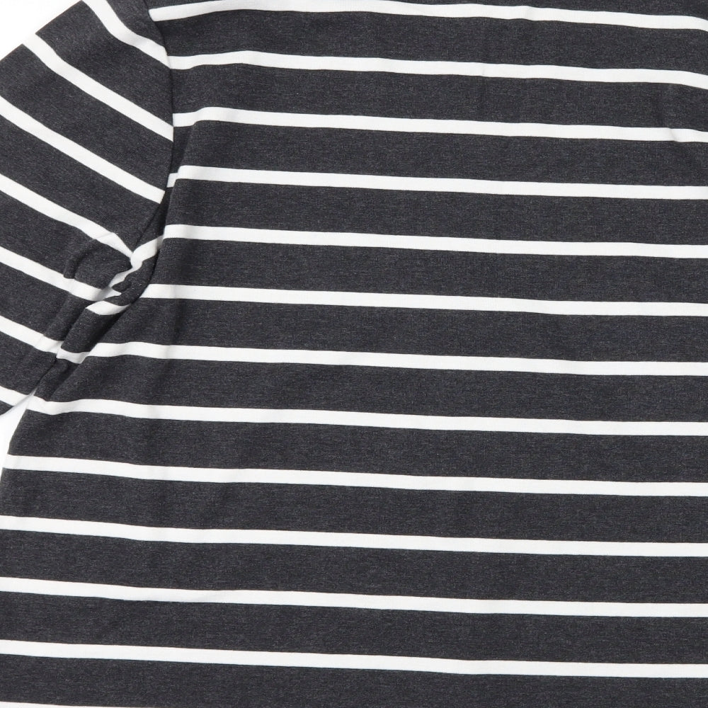 Nutmeg Womens Grey Striped  Basic T-Shirt Size 20