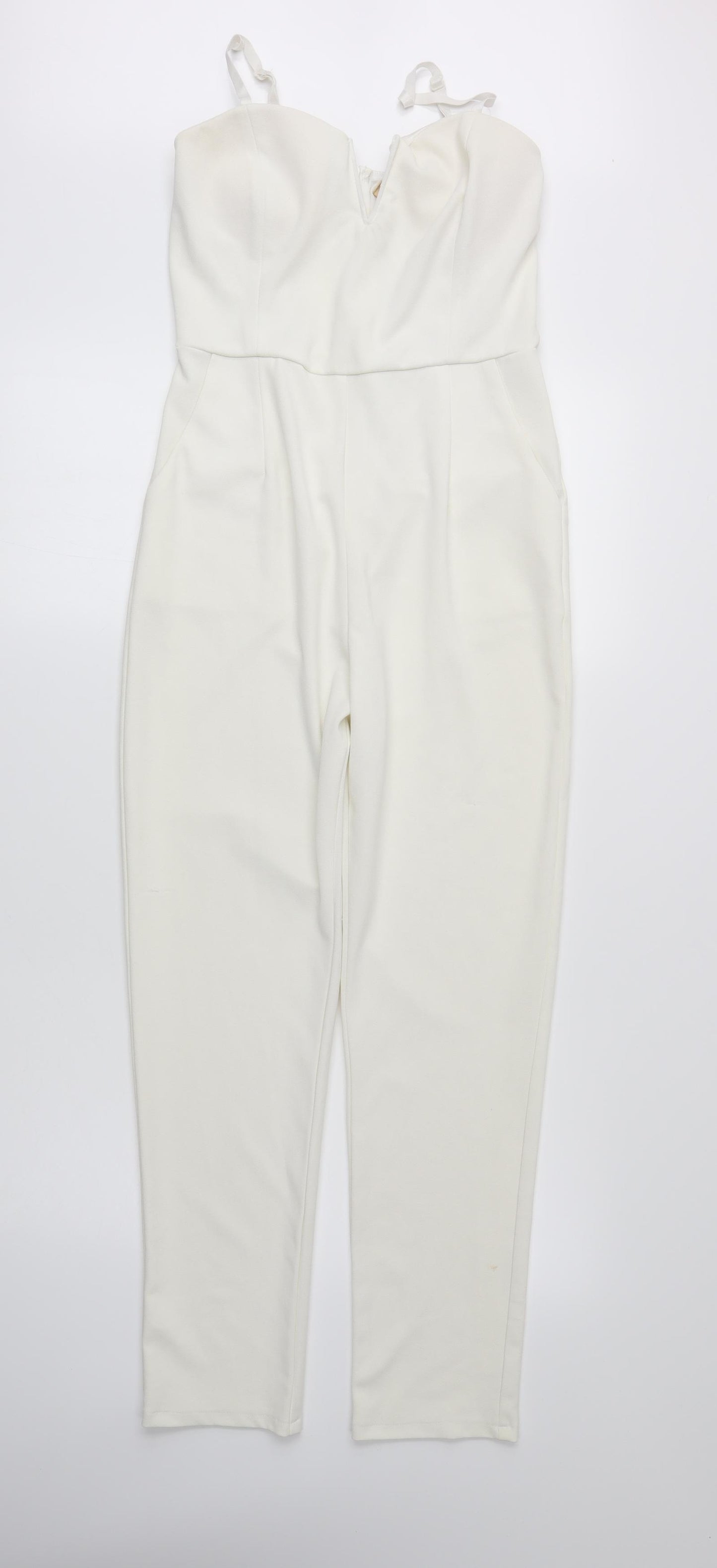 pretty little  Thing Womens White   Jumpsuit One-Piece Size 10 L38 in