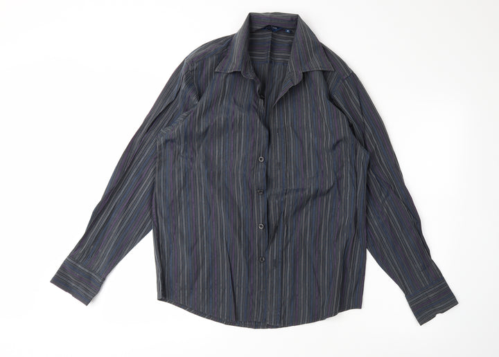 ben smith Mens Grey Polka Dot Button-Up Size S