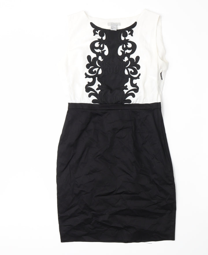 H&M Womens Black   Pencil Dress  Size 8