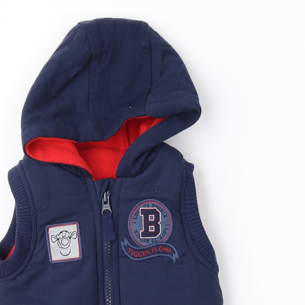 Disney Baby Boys Blue   Gilet Coat Size 6-9 Months