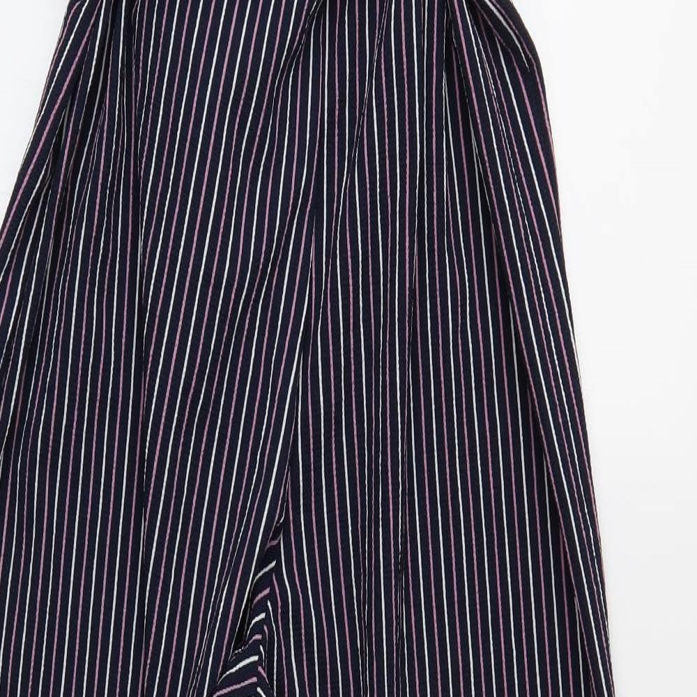 Bailey Blue Womens Blue Striped  Jumpsuit One-Piece Size L L30 in