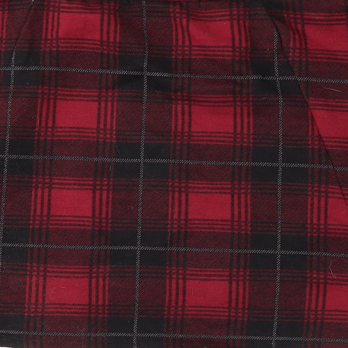 George Womens Red Plaid  Skater Skirt Size 14