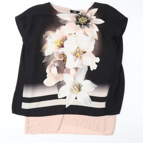 Wallis Womens Pink Floral  Basic Blouse Size 8