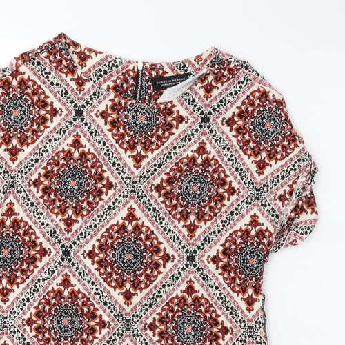 Dorothy Perkins Womens Red Paisley  Basic Blouse Size 10