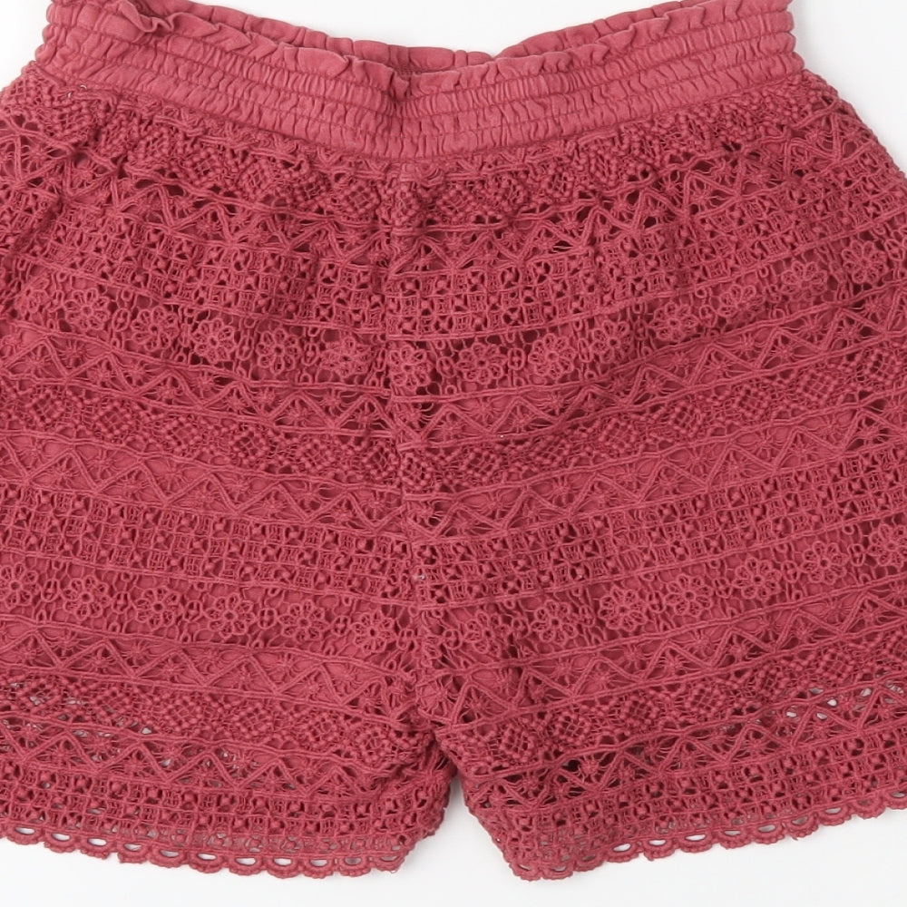M&S Girls Pink   Sweat Shorts Size 9-10 Years