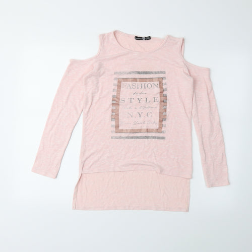Boohoo Girls Pink   Basic Blouse Size 11-12 Years