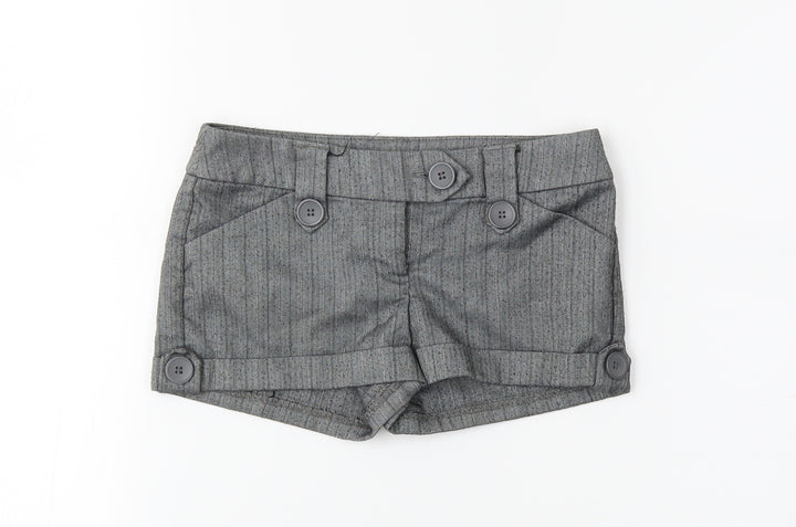 newlook Girls Grey Pinstripe Sailor Shorts Size 9 Years