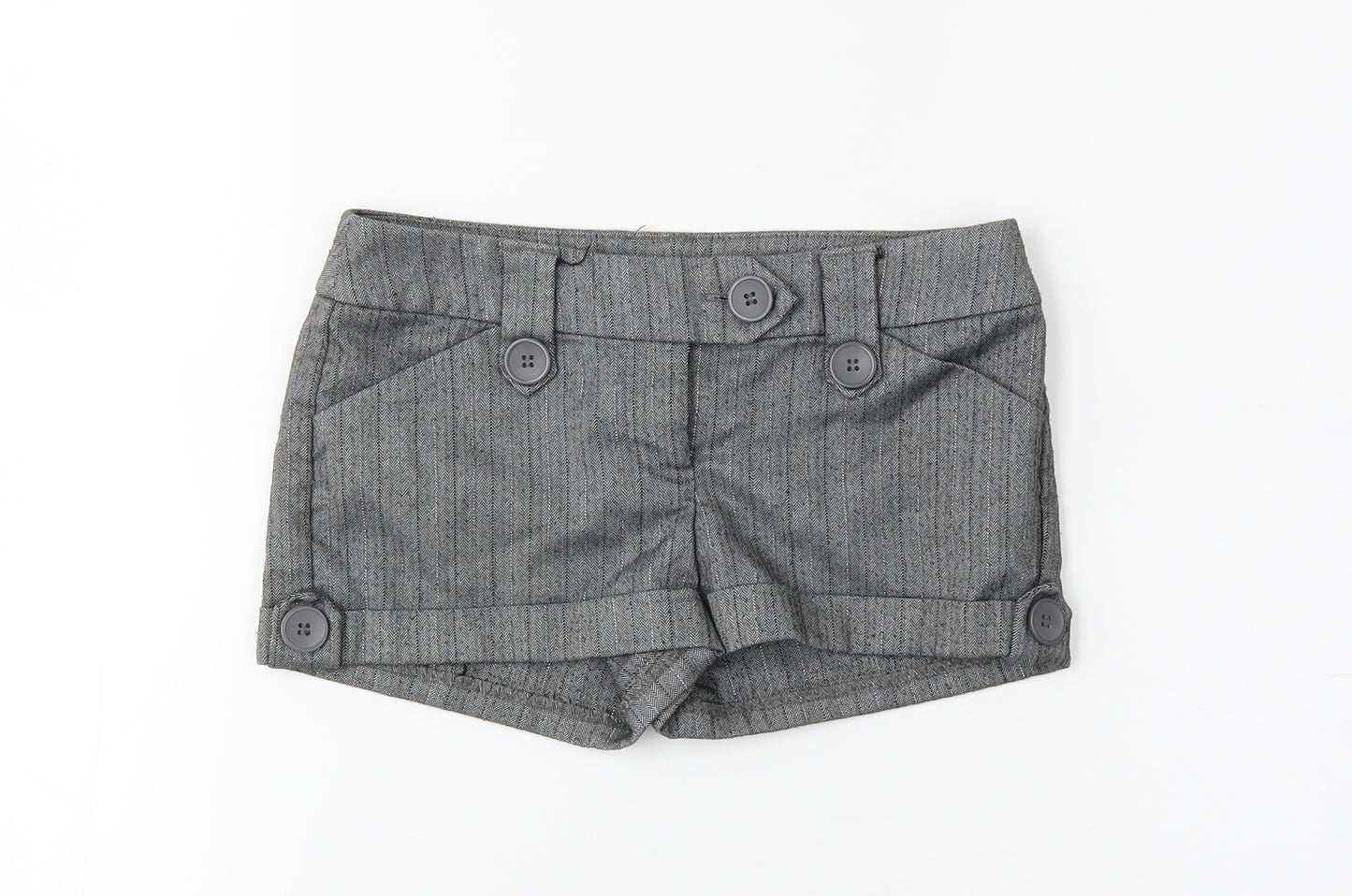 newlook Girls Grey Pinstripe  Sailor Shorts Size 9 Years