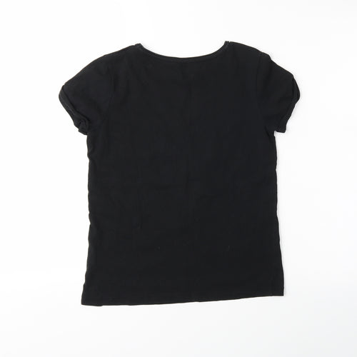 yd Girls Black   Basic T-Shirt Size 11-12 Years