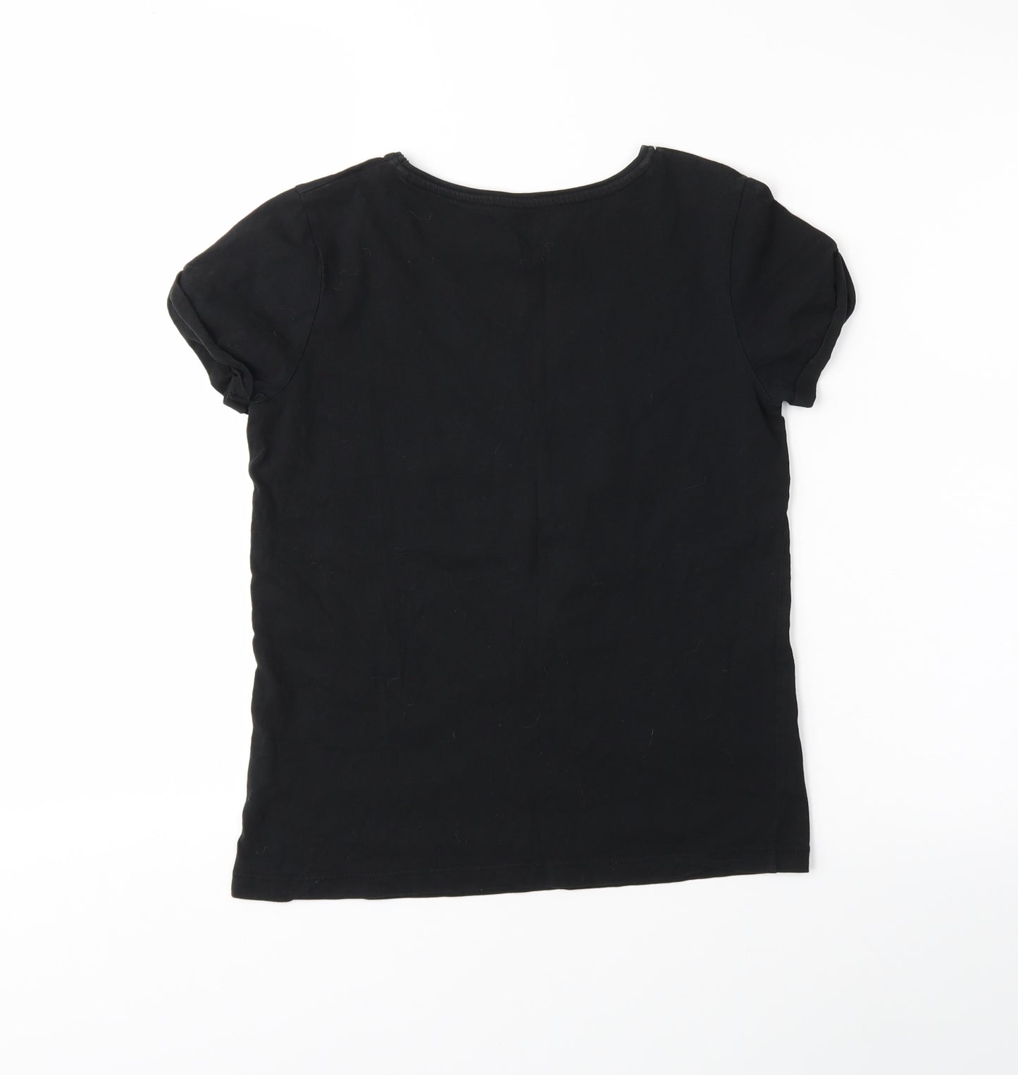 yd Girls Black   Basic T-Shirt Size 11-12 Years