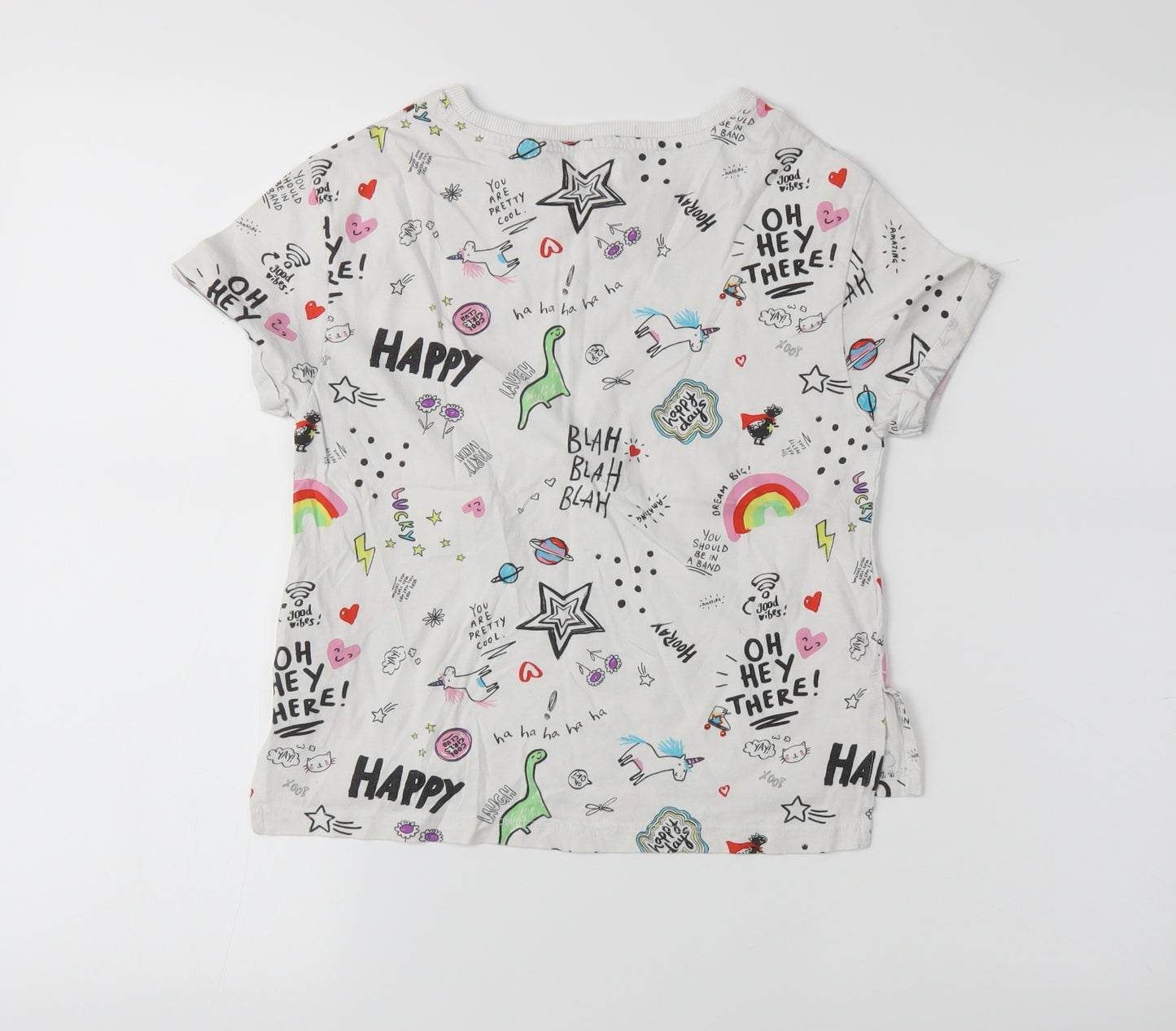 NEXT Girls White    T-Shirt Size 8 Years