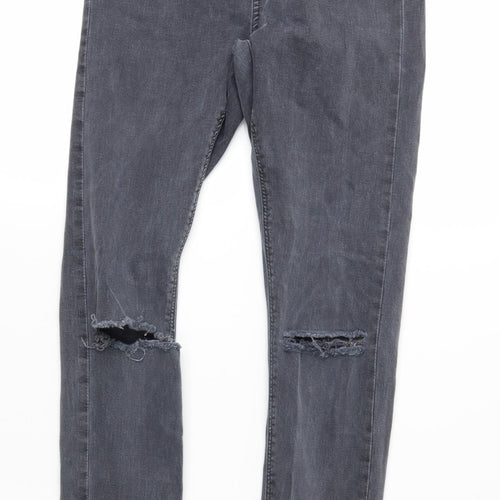 Topshop Womens Grey   Skinny Jeans Size 26 in L28 in
