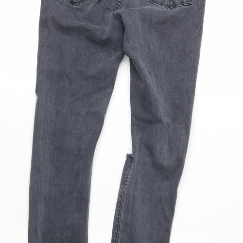 Topshop Womens Grey   Skinny Jeans Size 26 in L28 in