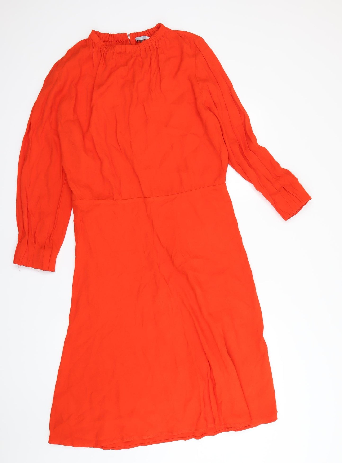 H&M Womens Orange   Skater Dress  Size 16