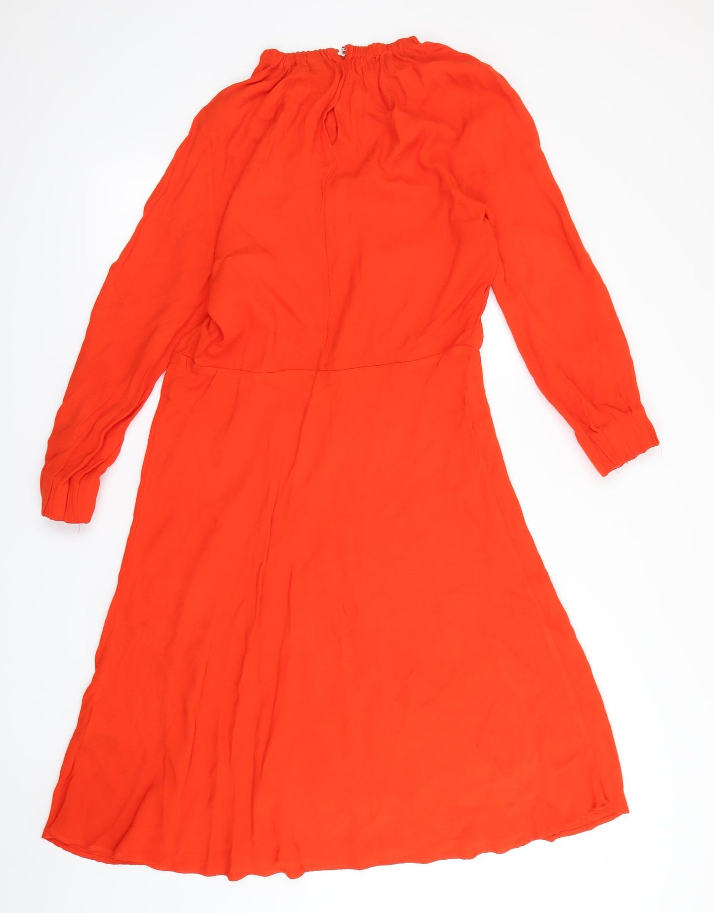 H&M Womens Orange   Skater Dress  Size 16