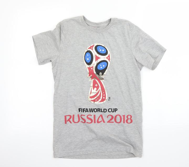 Preworn Boys Grey Basic T-Shirt Size 12-13 Years - fifa world cup