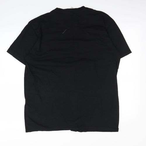Gildan Mens Black    T-Shirt Size XL